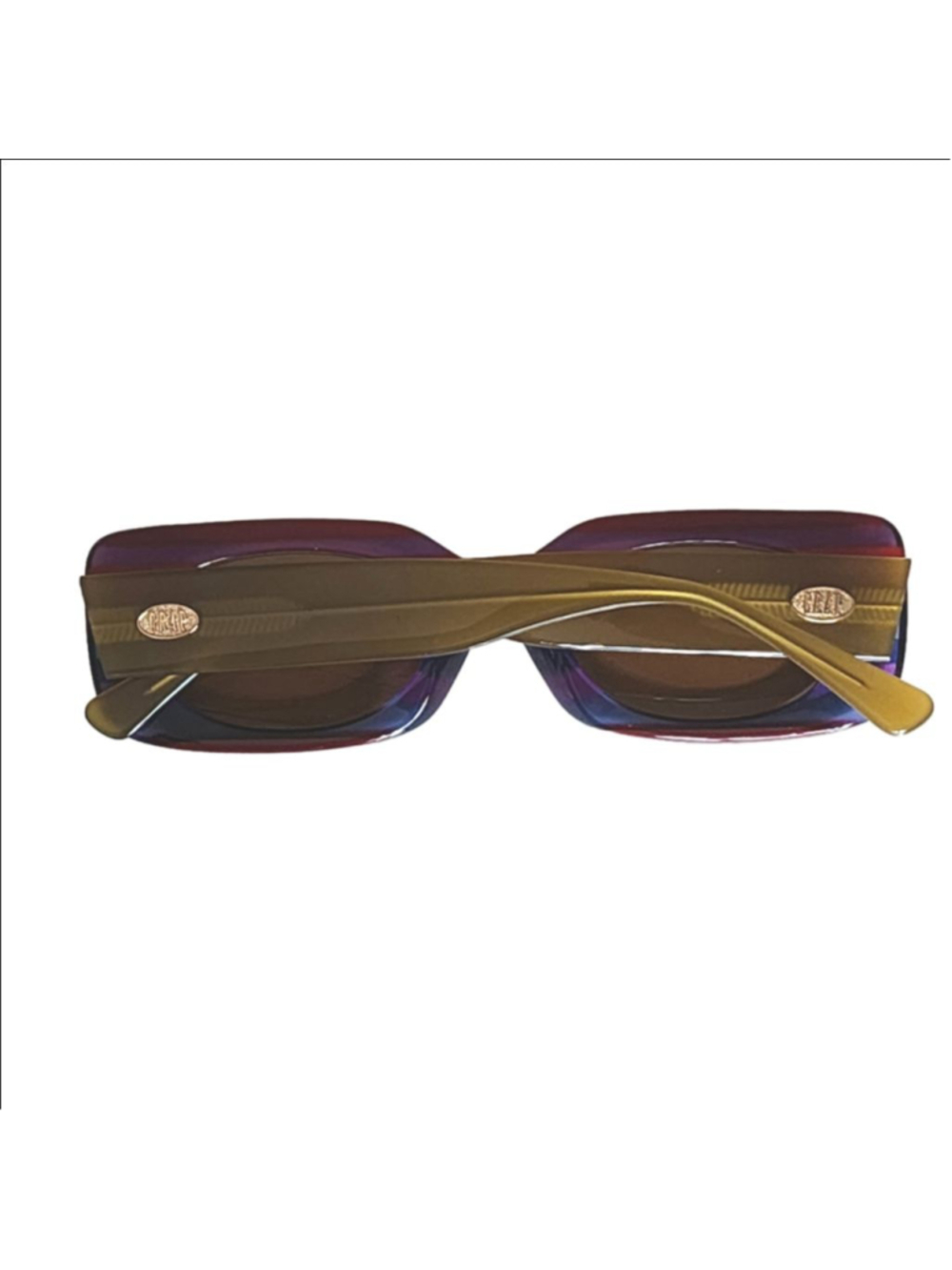 CRAP EYEWEAR NEW The Supa Phreek Rainbow Rectangular Sunglasses Red Purple - Picture 8 of 10